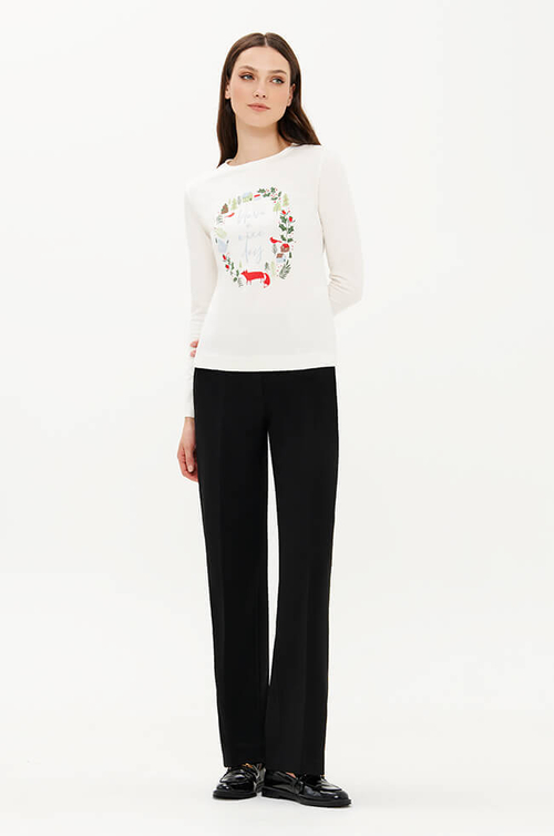 23438 Лонгслив женский (молочный)