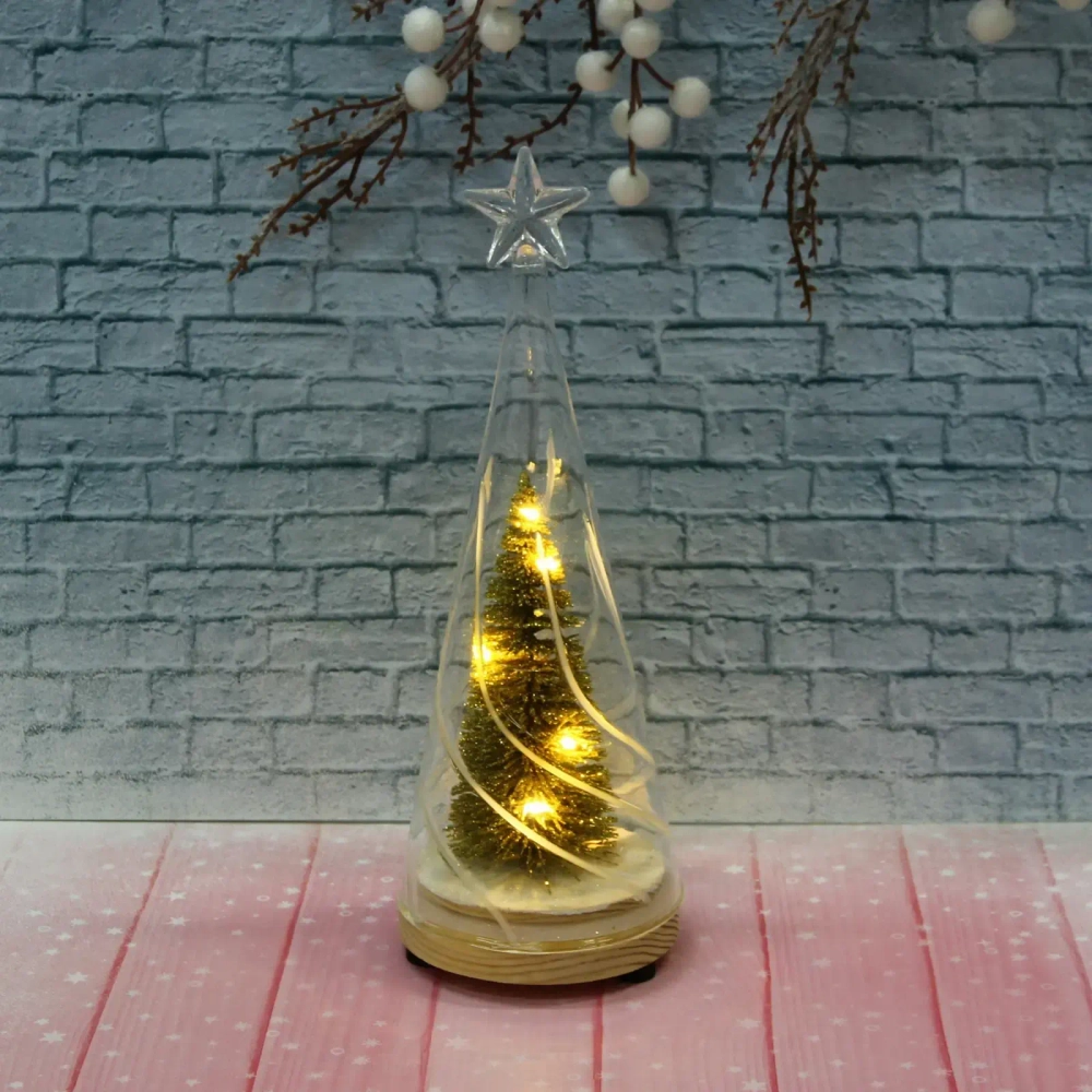 Сувенир с подсветкой «Ёлочка» 8,0*23 см, золото