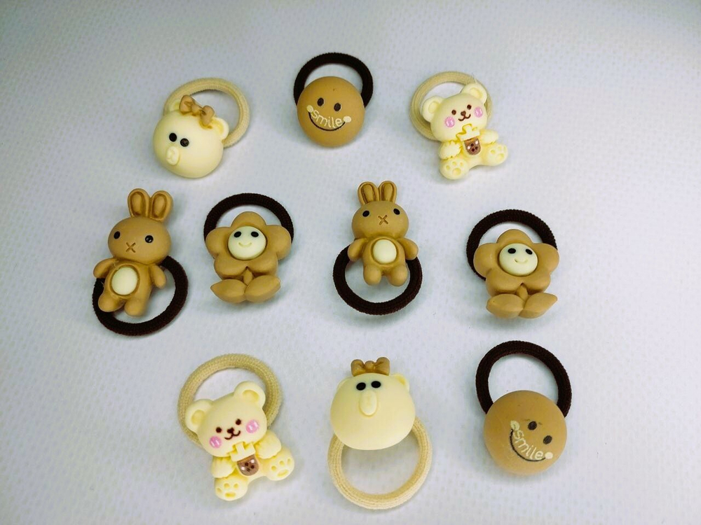 Набор резинок "Забавные животные", 10 штук, в пластиковой коробке