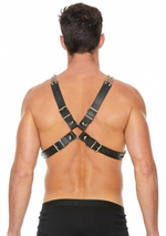 Черная мужская портупея Chain And Chain Harness (Цвет: черный)