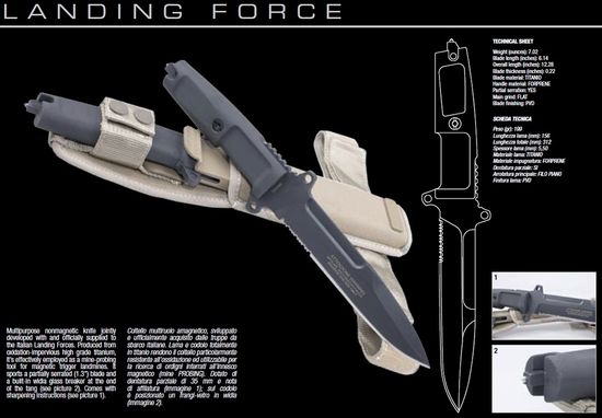 Extrema Ratio 124LANFOR (L.F.T.) - Нож Титановый "LANDING FORCE"