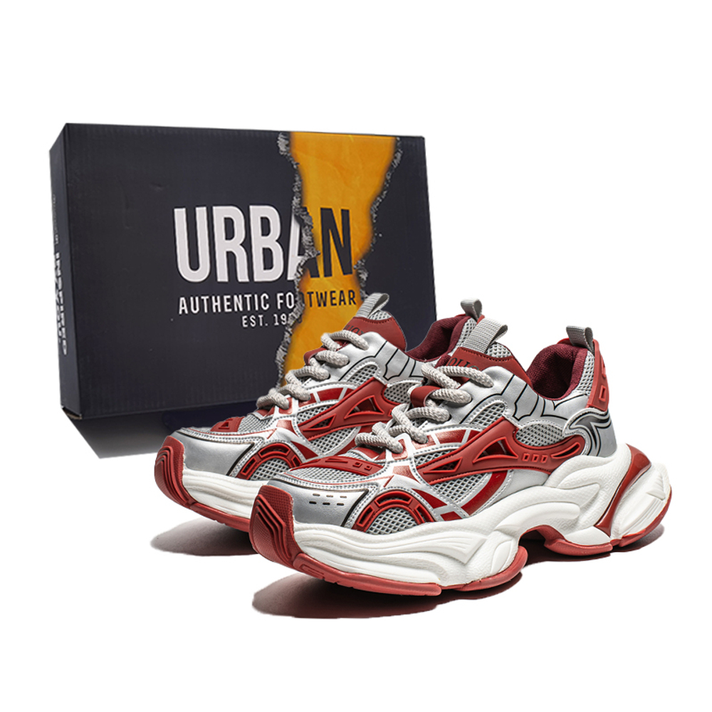 Urban Authentic Chunky Sneakers серый красный