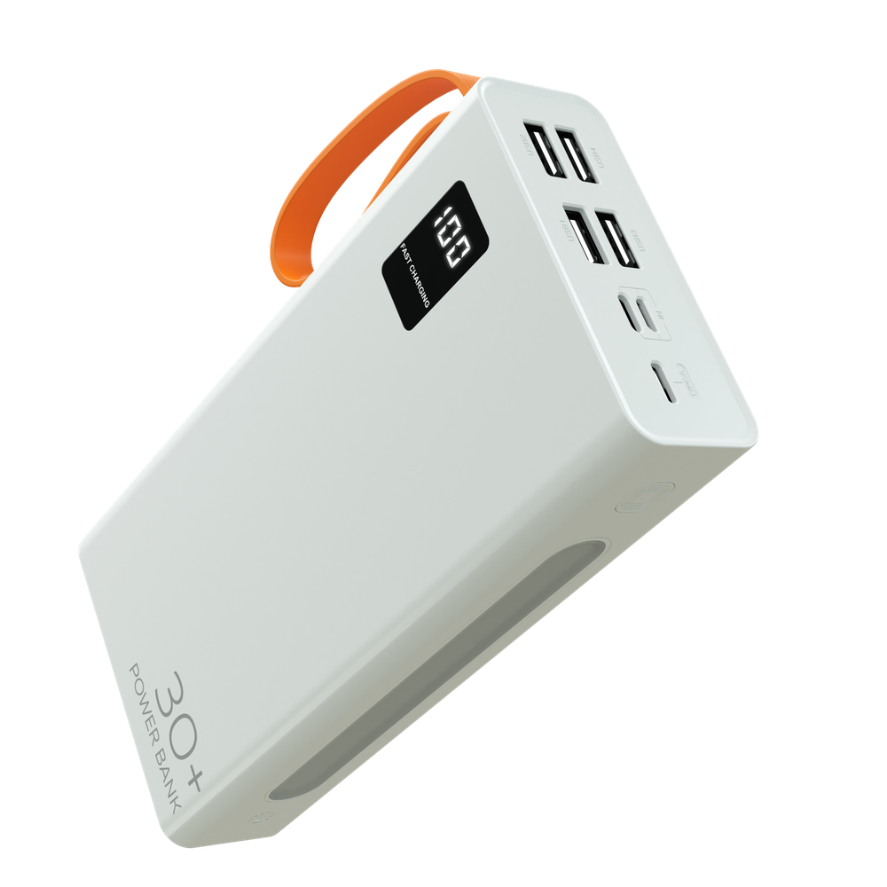 Внешний аккумулятор More choice PB22-30 30000mAh 2USB 2.1A с кабелем (White)
