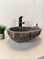 Раковина из речного камня RS-65954 46х33х16 из натурального камня