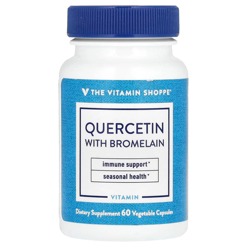 The Vitamin Shoppe, Кверцетин с бромелаином, 60 растительных капсул