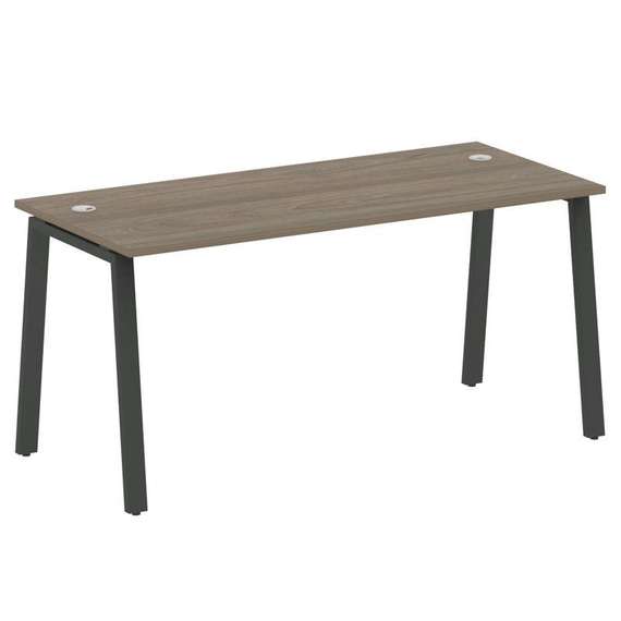 Metal System Стол письменный на А-образном м/к БА.СП-4 Вяз Благородный/Металл Антрацит 1600*720*750