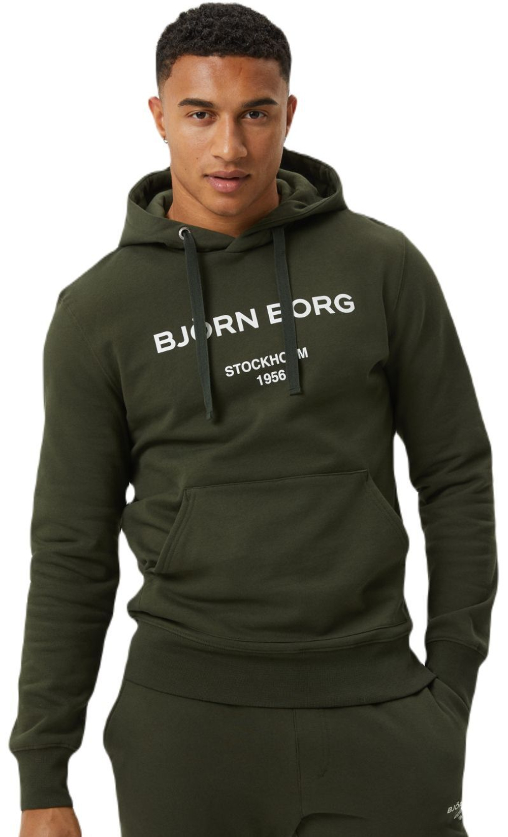 Мужская теннисная кофта Björn Borg Logo Hoodie - rosin