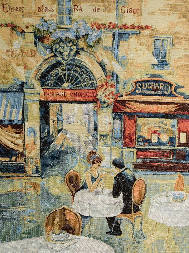 Гобеленовая картина "D. БЕСЕДА ТЕТ-А-ТЕТ" в багетной раме, Россия.