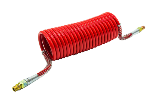 Шланг прицепа винтовой ЕВРО красный (L- 7.5 метра, ОДНОСЛОЙНЫЙ) (16*1,5) (5410-5009052) SORL