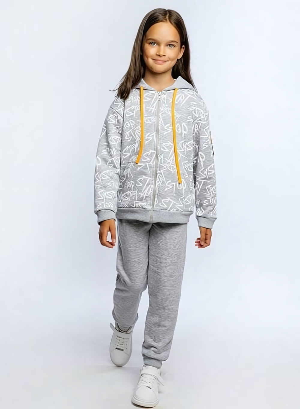 Комплект (джемпер на замке + штаны) для девочек 8001330101 р.134-140 (Юлла)