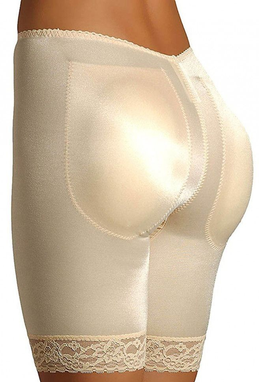 Шелковистые панталоны с эффектом пуш-ап (Размер: L) (Цвет: черный)