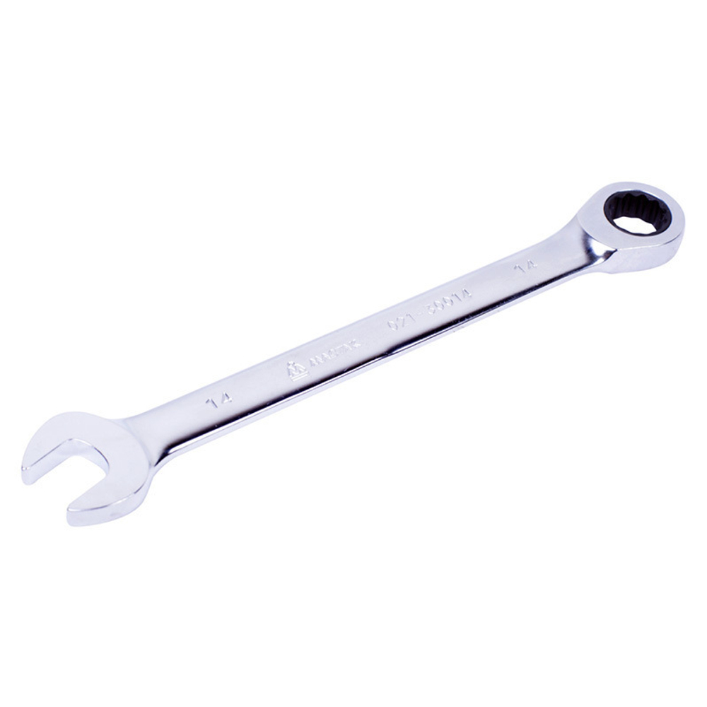 МАСТАК (021-30014H) Ключ комбинированный с трещоткой 14 мм