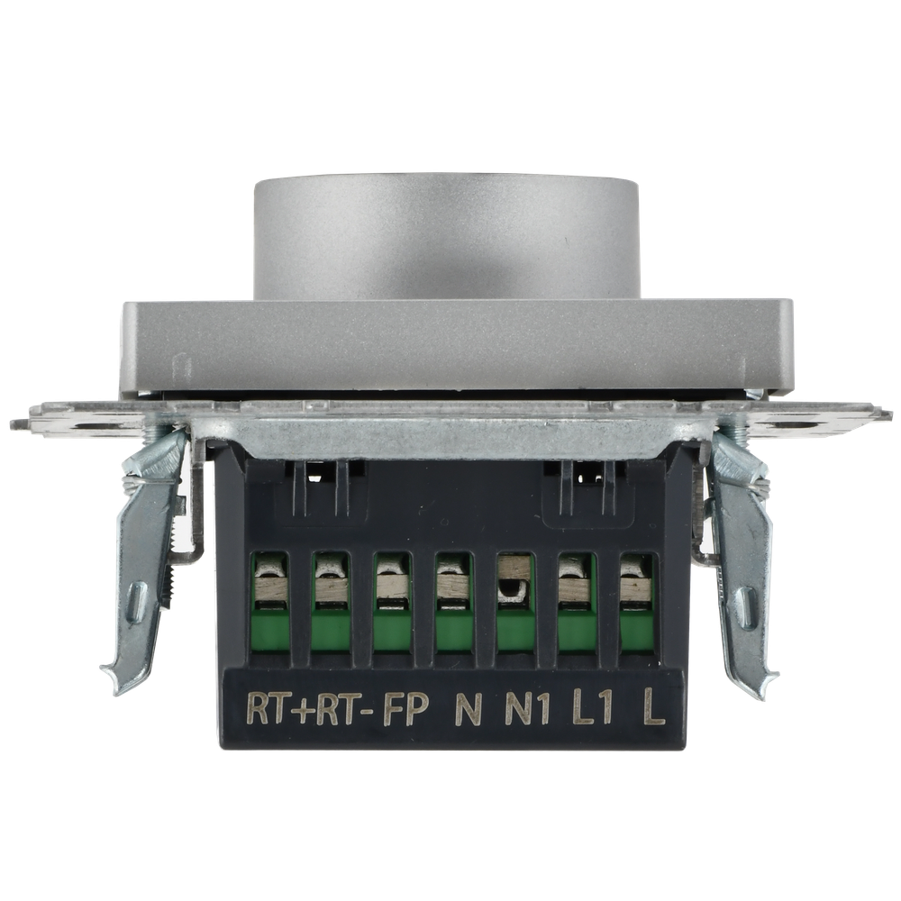 BRITE Термостат электронный с индикацией ТС10-1-БрА алюминий IEK