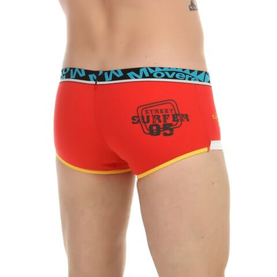 Красные трусы-хипсы с контрастной отделкой Movere (Размер: L) (Цвет: красный)