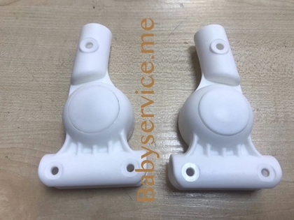 Шарнир капюшона круг-круг 16мм правый белый