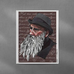 Плакат GRIDMIR x NastyaCitrus "Толстой"