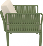 Кресло пластиковое с подушками Siesta Contract Portofino Lounge, оливковый, бежевый