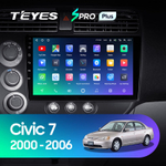 Teyes SPRO Plus 9" для Honda Civic 7 2000-2006