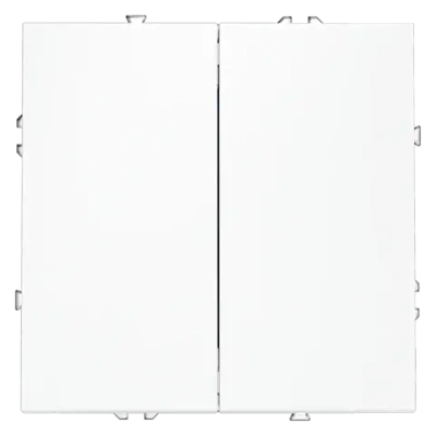 Проходной переключатель встраиваемый VOLTUM S70 двухклавишный 10А, (белый матовый)