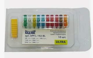 Предохранители ЕВРО  МАЯК (Цинк) ULTRA (кт10шт+пинцет) APF.L-192-BL С ИНДИКАЦИЕЙ