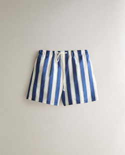 ZARA HOME ПЛАВКИ-БЕРМУДЫ В ПОЛОСКУ, СИНИЙ