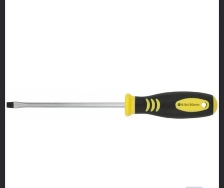 Отвертка черно-желтая односторонная
