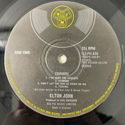 Винтажная виниловая пластинка LP Elton John Caribou (Англия 1974)