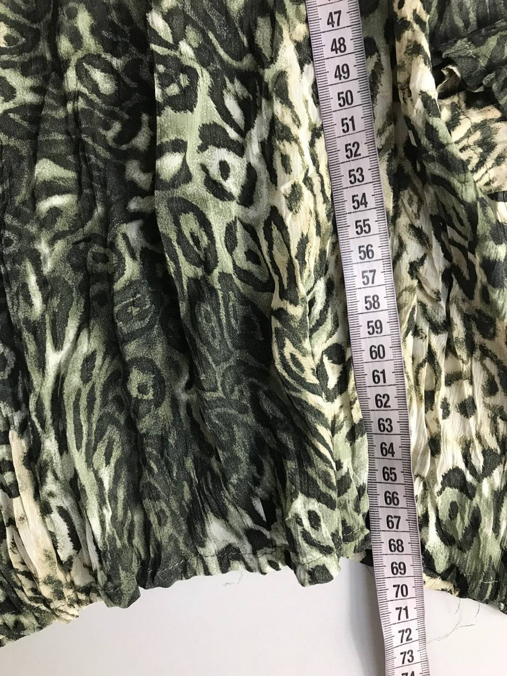 Блузка Bianca прозрачная со смелым принтом, маркировка 46, визуально на 52 размер