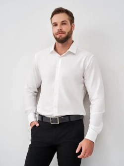 Рубашка классическая с длинным рукавом приталенная