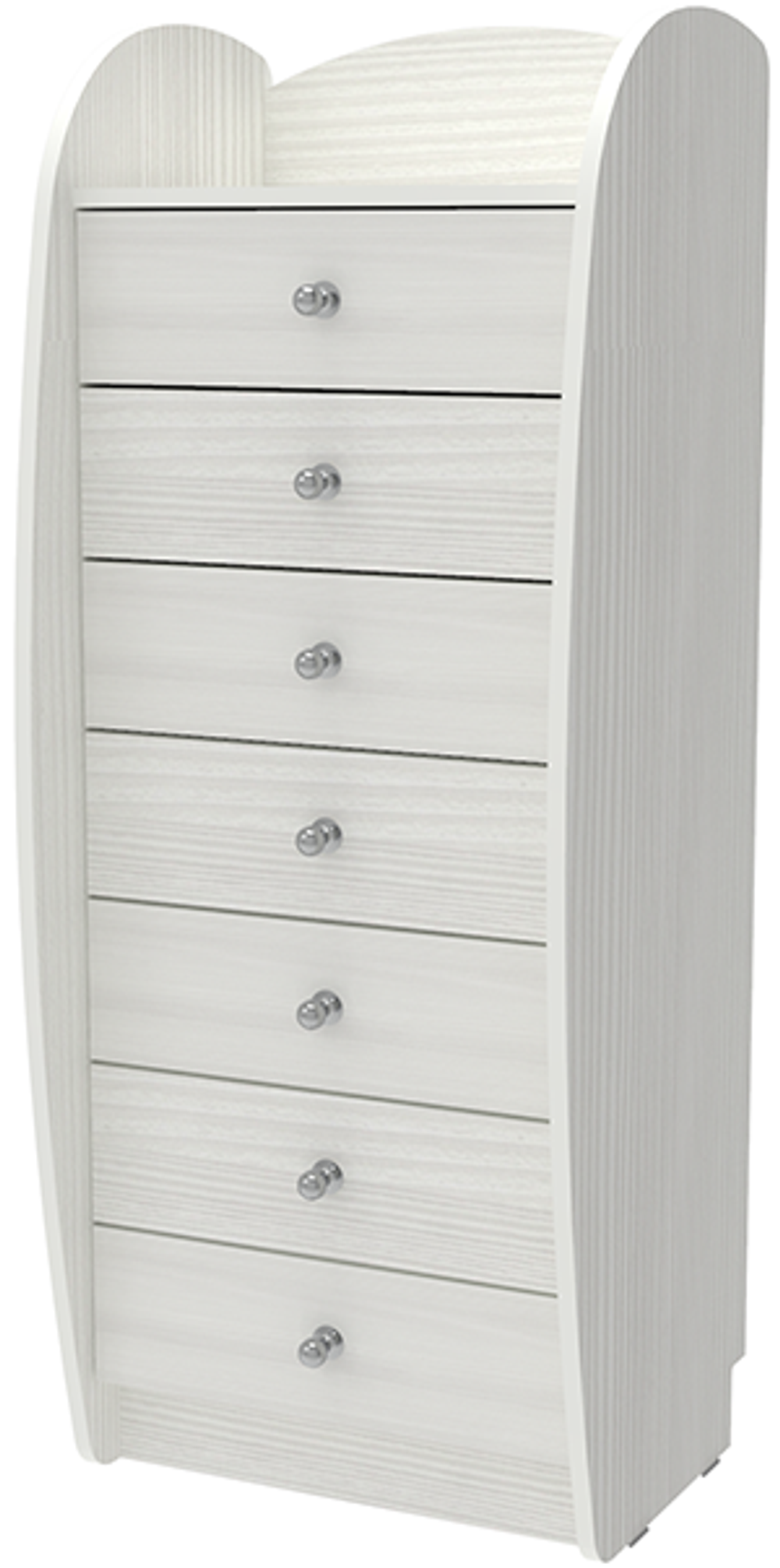 Комод КарИВи Высокий Малыш Белое Дерево Белое Дерево