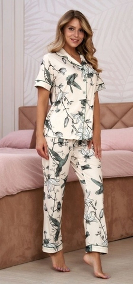 [m]Пижама штаны и рубашка с к-р П2052-4