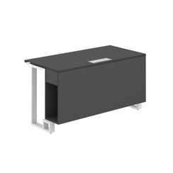 SP.0116.AN.AN.WH / Модуль прямой 1200х600х750 / столешница:антрацит, подстолье:антрацит, металлокаркас:белый, лючок:серый
