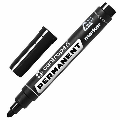 Маркер перманентный 2,5мм СENTROPEN круглый наконечник 150061 черный