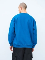 Свитшот оверсайз, без начеса (синий)