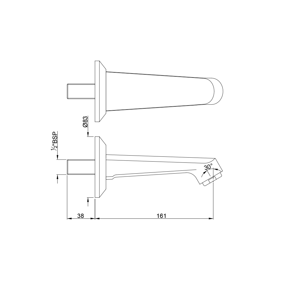 Излив для ванны Jaquar Continental SPJ-CHR-429