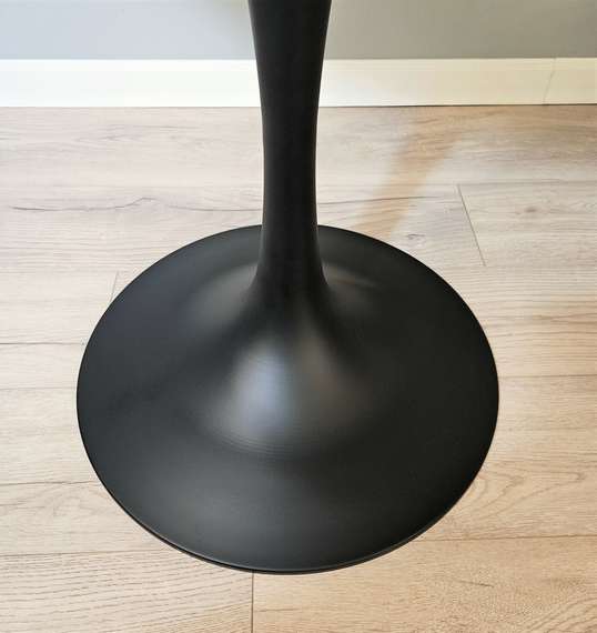 Стол Tulip Wood, Ø100 см, орех с черной ножкой