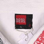 Белая рубашка Diesel c абстрактным принтом, L