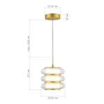 SL6239.203.03 Светильник подвесной ST-Luce золото/прозрачный LED 1*16W 3000K FRITTELA