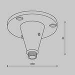 Фиксатор для накладного монтажа системы Maytoni SHELF CA026BS-B