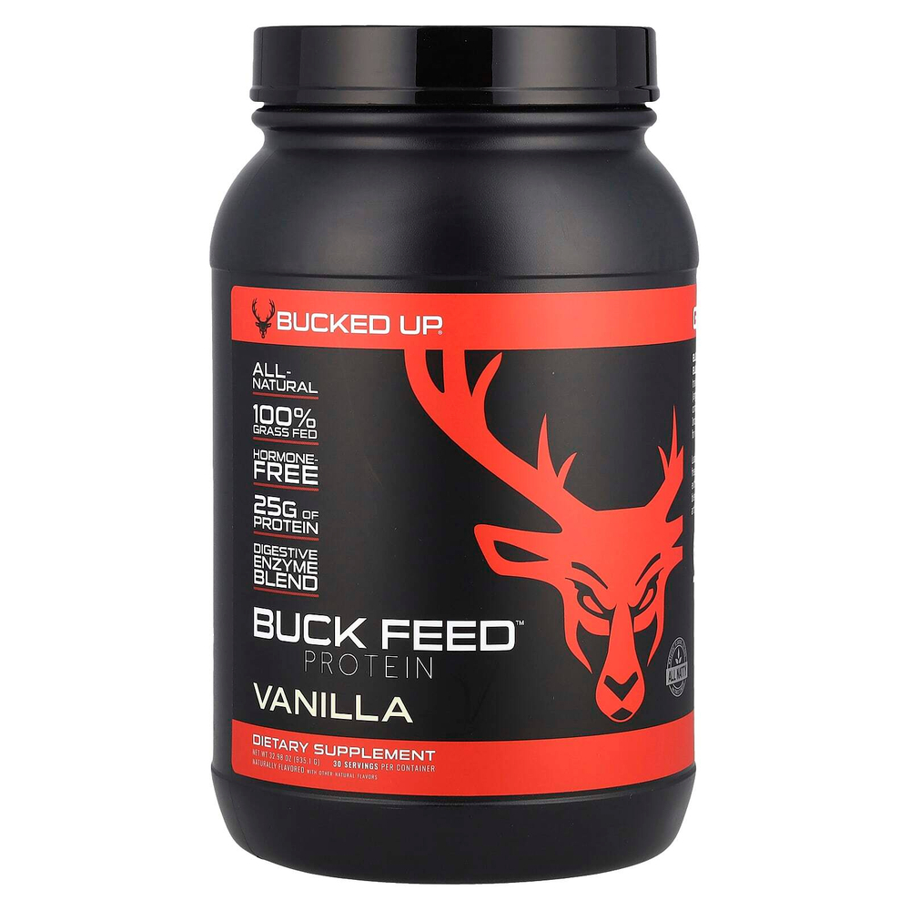 Bucked Up, Buck Feed ™, протеин, ваниль, 935,1 г (32,98 унции)