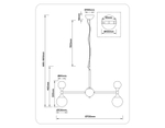 LH51051/20 GD/FR золото/белый матовый G9*20 max 28W D750*460