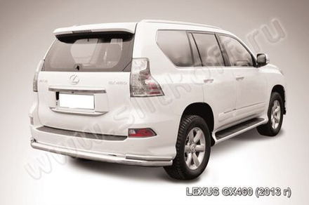 Защита заднего бампера (нержавейка) Lexus GX-460 (2013-2023) d76+d42