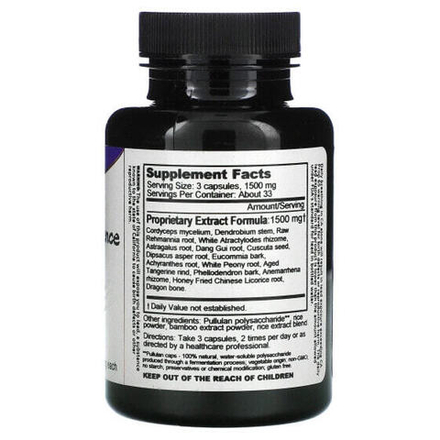 Растительные экстракты и настойки Dragon Herbs ( Ron Teeguarden ), Энергетический тоник Profound Essence, 500 мг, 100 капсул