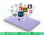 Графический планшет Parblo Intangbo S Purple