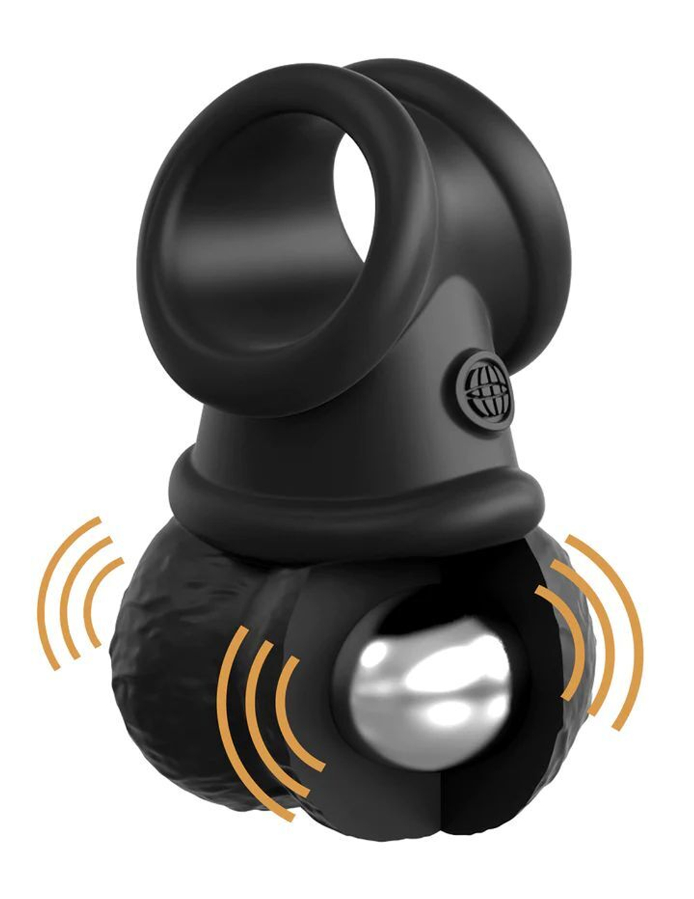 Черная вибронасадка King Cock Ellite The Crown Jewels