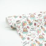 Упаковочная бумага (0,5*0,7 м) Сладости на День Рождения, 1 шт.