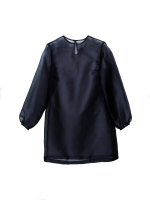 Платье-туника из органзы "Лебедь". Черное