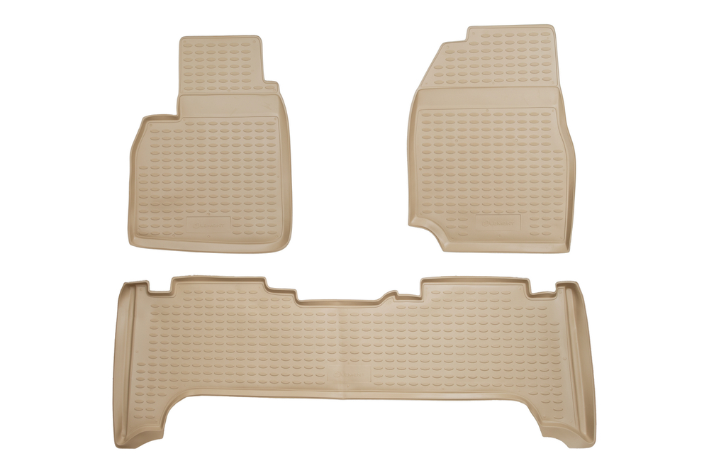 Коврики в салон для TOYOTA Land Cruiser 100 1998-2007, 3 шт. (полиуретан, бежевые) NLC.48.06.212K