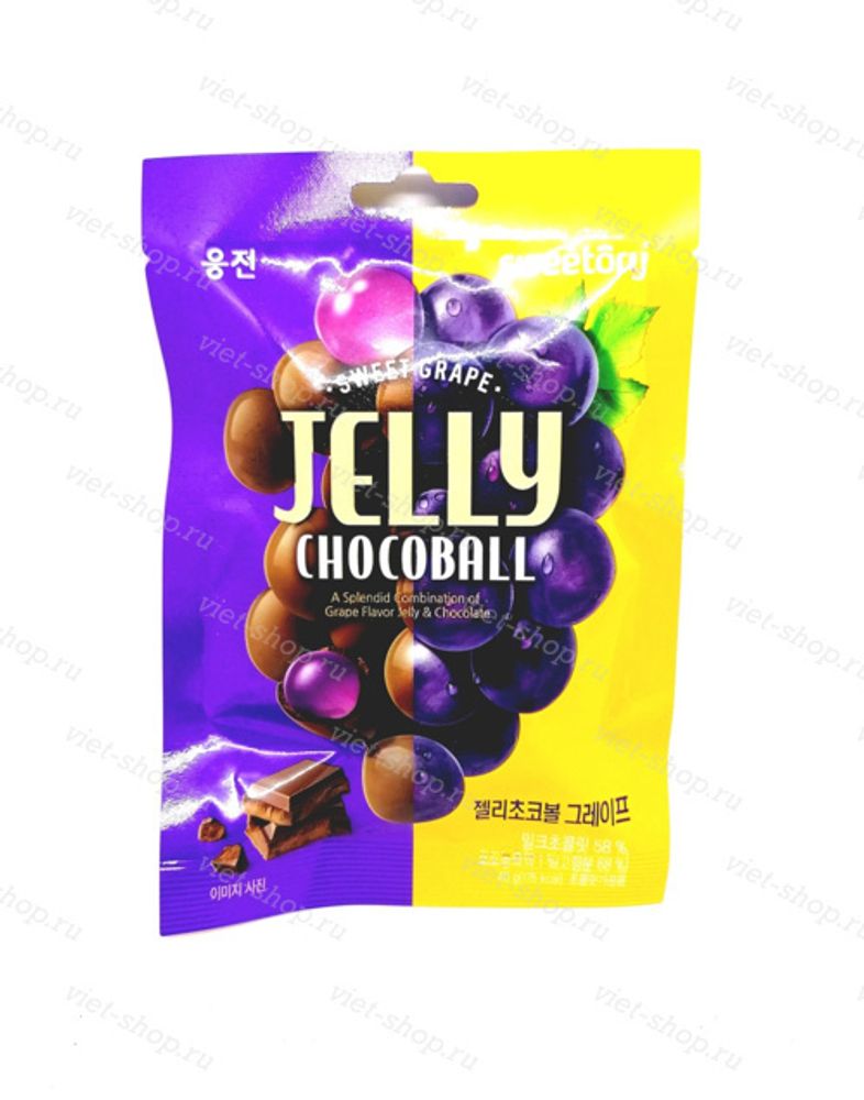 Виноградное желе в шоколаде Jelly Chocoball, Sweetory, Корея, 40 гр.