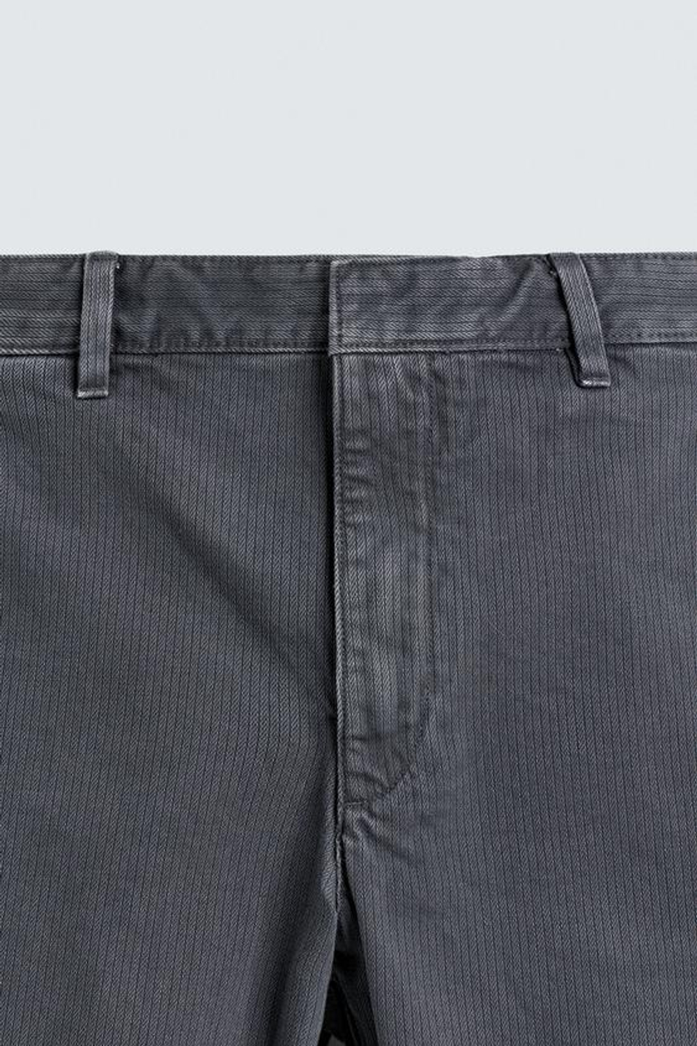 ZARA БРЮКИ ИЗ ВАРЕНОГО ХЛОПКА, СВЕТЛЫЙ ИНДИГО